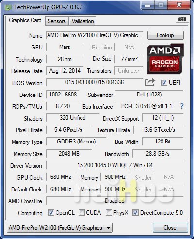 AMD FirePro W2100